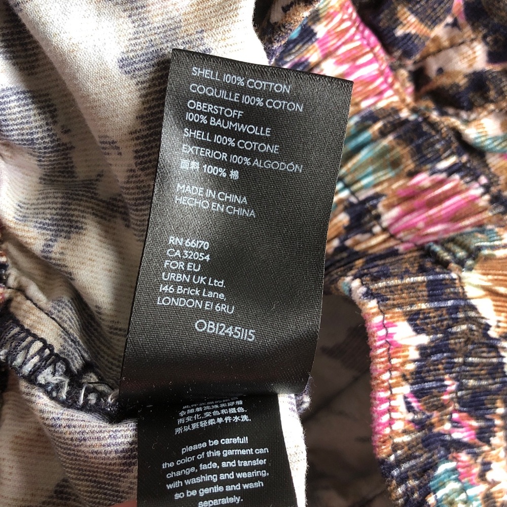 Anthropologie Anisa Floral Corduroy Joggers Pants Petite - Picture 11 of 14